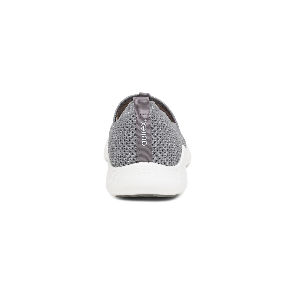 Aetrex Women's Angie Arch Support Sneakers - Grey | USA YPYV9N7